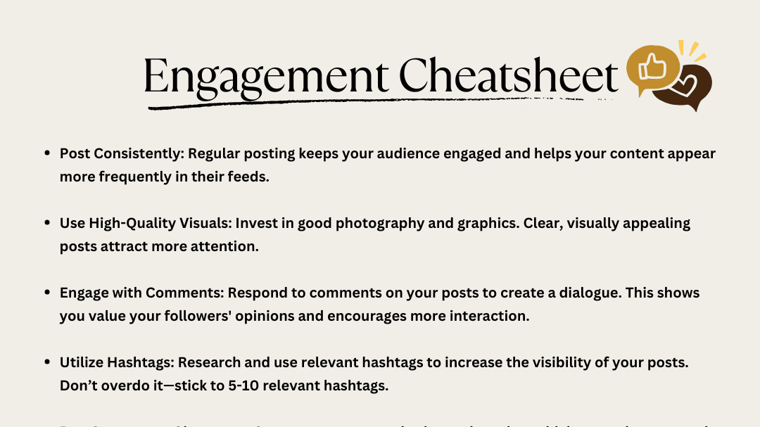 Social Media Engagement Cheat Sheet