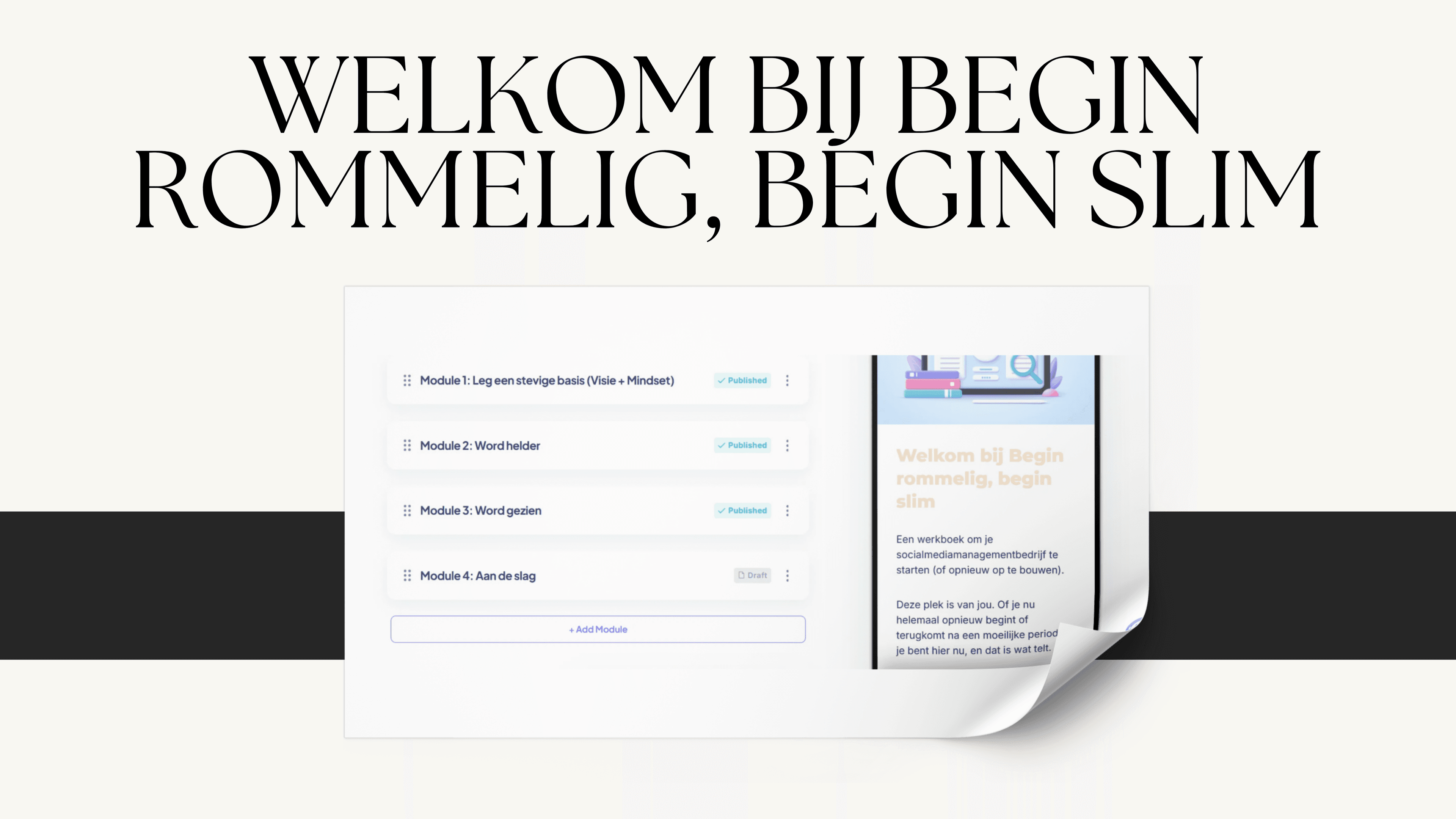 Werkboek “Begin rommelig, begin slim”