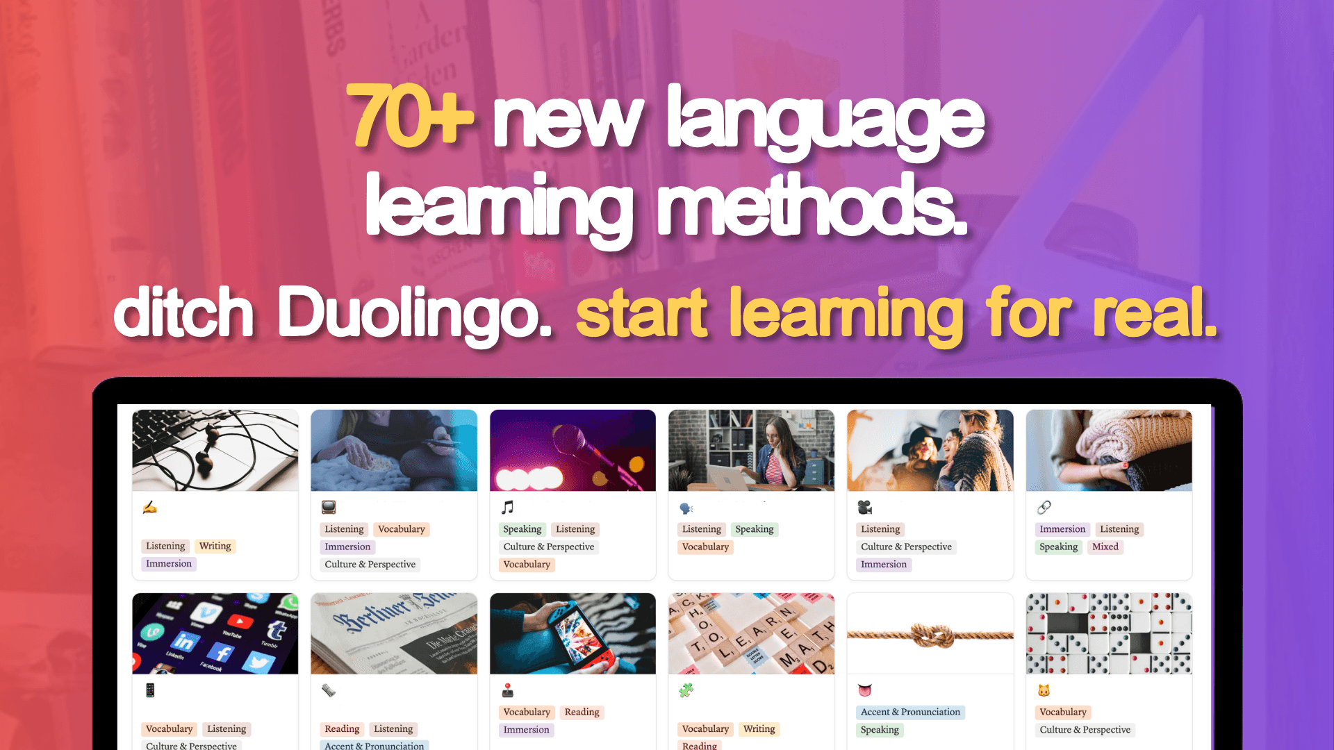 The Language Study Menu