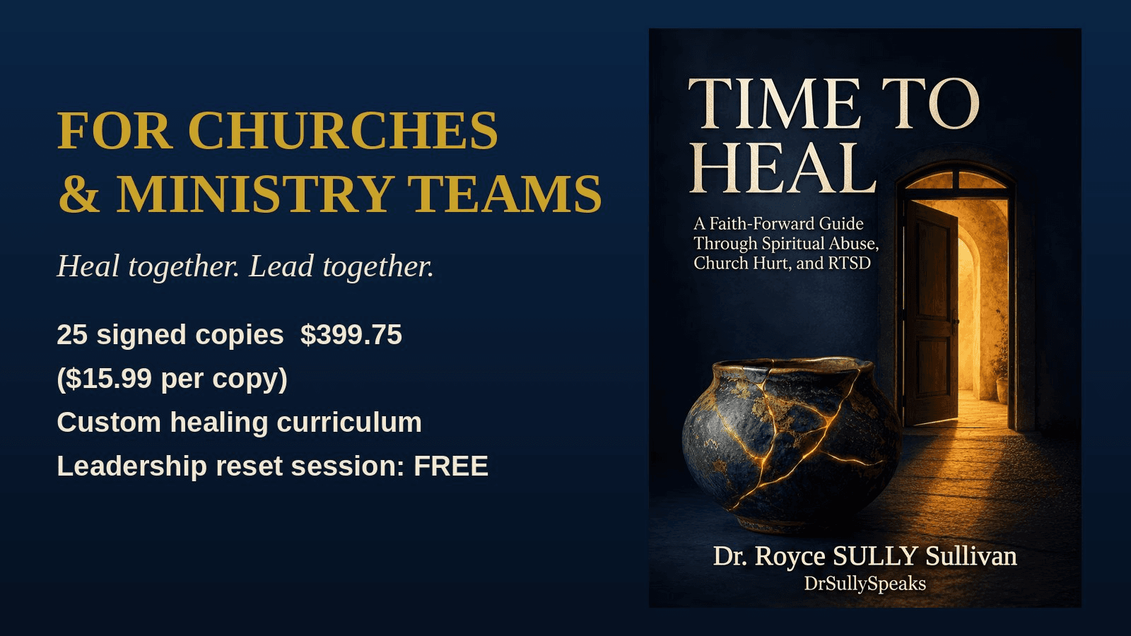 TIME TO HEAL — Church & Team Pack (25 Copies)