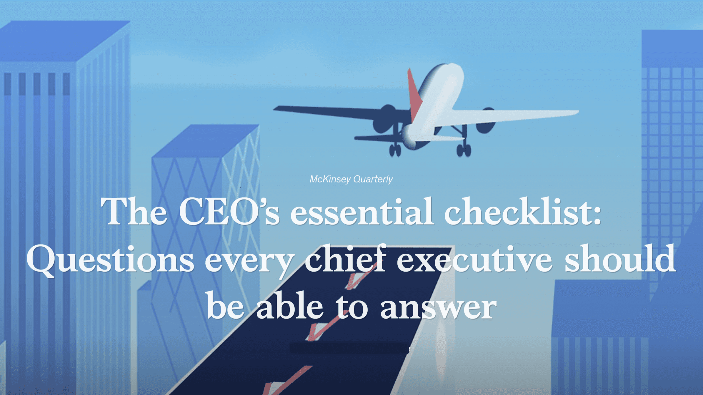 McKinsey: The CEO's Essential Checklist