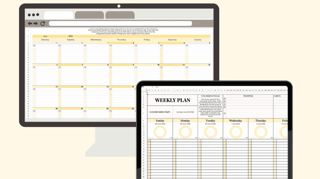 Monthly + Weekly Implementation Planner