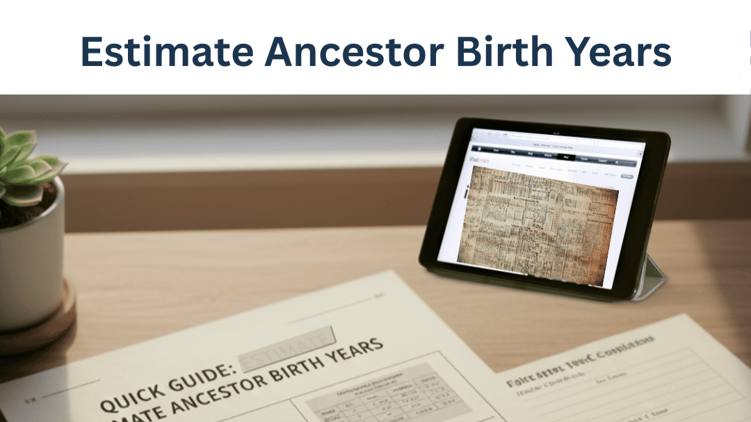 Quick Guide: Estimate Ancestor Birth Years