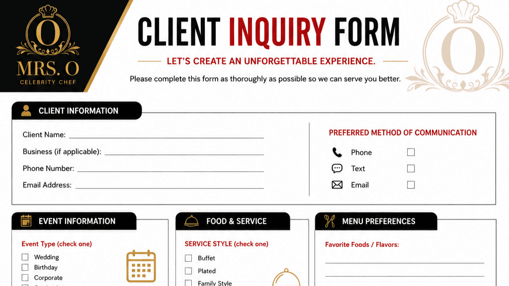 Client Inquiry Form™