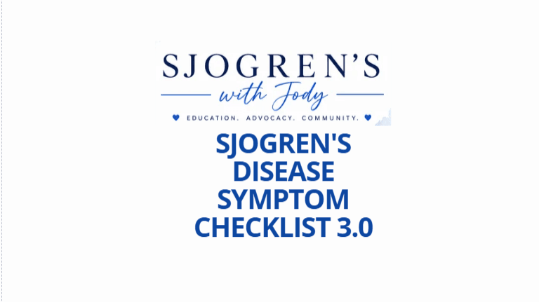 Sjogren’s Disease Symptom Checklist 3.0 