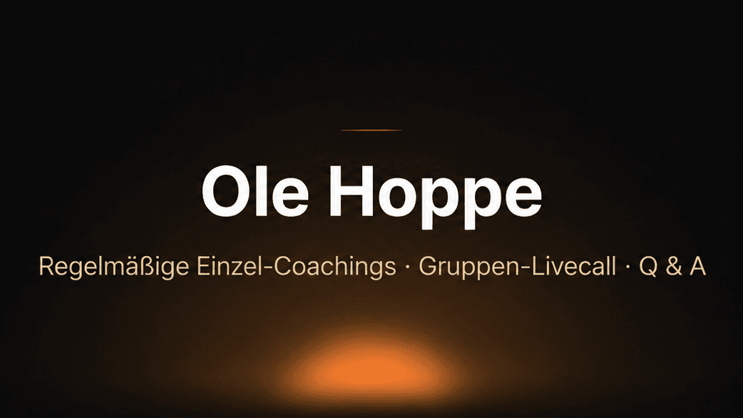 Ole Hoppe - Einzelcoachings in der Gruppe
