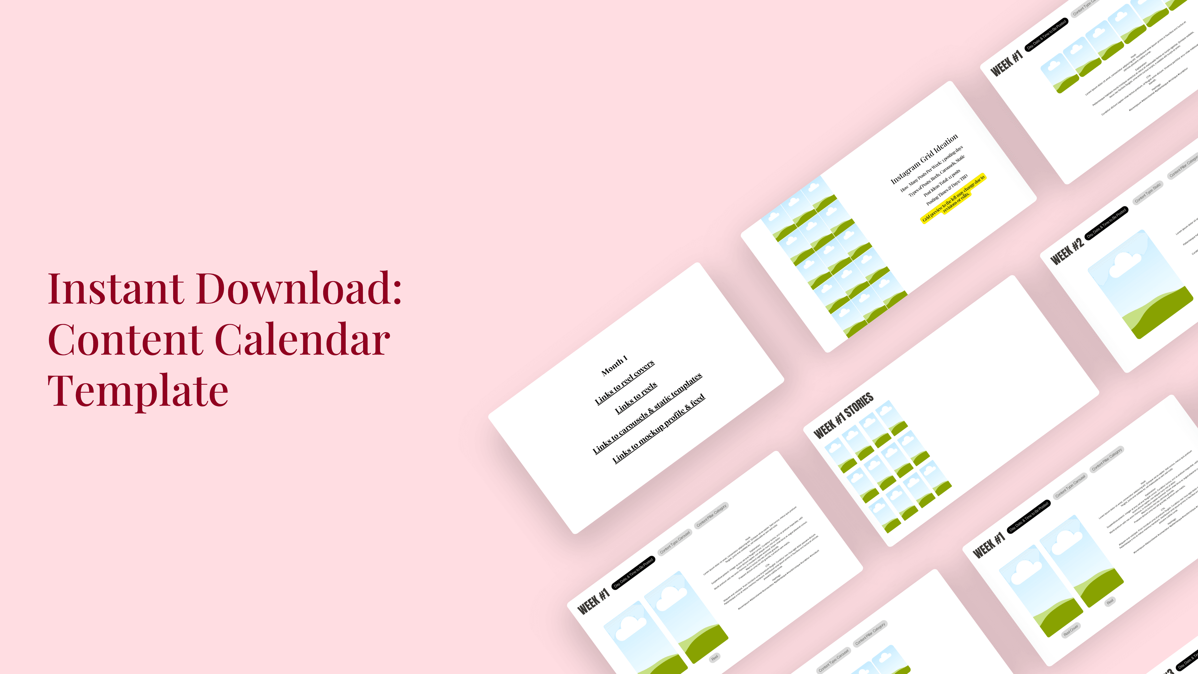 Content Calendar Canva Template