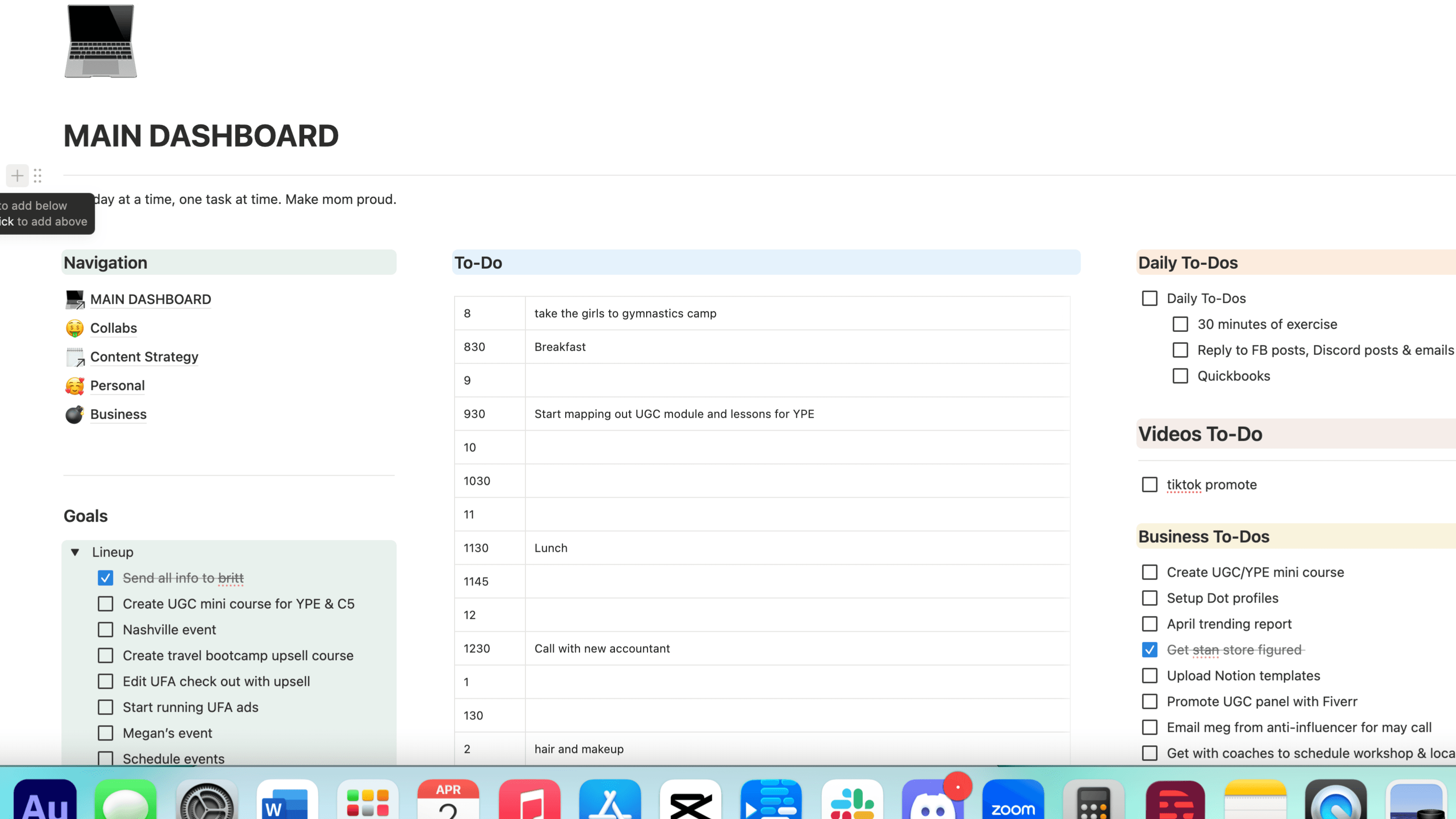 My Notion Dashboard