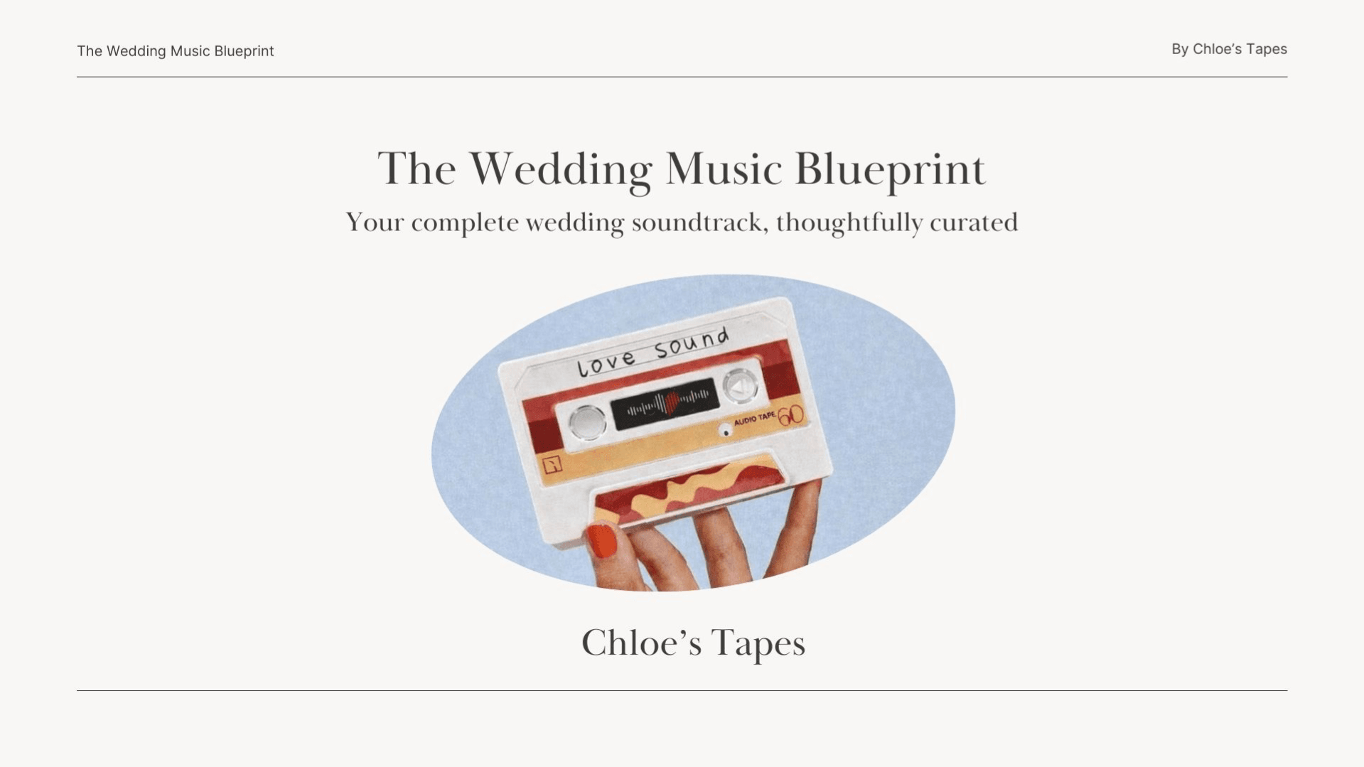 The Wedding Music Blueprint