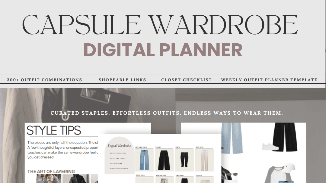 Capsule Wardrobe Digital Planner | Style Guide